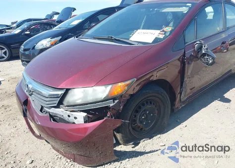 2012 Honda Civic Lx z USA, uszkodzony, nr VIN 2HGFB2F50CH582749